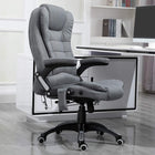 Vinsetto - Chaise de bureau de massage avec vibrations 6 points - gris-Télécommande filaire incluse, avec poche latérale de rangement