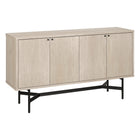 Hudson&Canal - Buffet Richmond 58" L - Aulne Blanc-Comprend quatre portes avec deux armoires de rangement et des étagères réglables