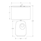 Monarch Specialties - Luminaire - 26 po H Lampe De Table - Céramique Bleue - Abat-Jour Ivoire / Crème - Contemporain - Moderne-Conçue pour fonctionner avec une ampoule de 100 W (non incluse), l'interrupteur rotatif marche/arrêt pratique vous permet d'éclairer facilement un espace parfaitement illuminé
