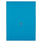 JAM Paper - Portefeuille vertical à fermeture pression - 12 1/8 x 9 x 1/2 - Kraft bleu-Couleur: Kraft bleu