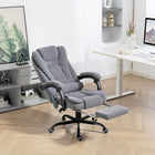 Vinsetto - Fauteuil de bureau à massage vibrant 7 points avec repose-pieds et roulettes pivotantes - gris-Hauteur de siège réglable de 18,1 po à 22 po (46 cm à 56 cm) pour s'adapter à votre style d'assise