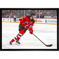 Nico Hischier New Jersey Devils - Toile encadree - 31" x 22"-Impression sur toile de qualité supérieure avec bordures enveloppées
