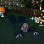 HOMCOM - Décoration d'Halloween 55 - 1" Zombie rampant - activé par le son-Il rampera en sentant les gens se rapprocher  