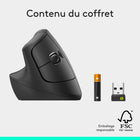 Logitech - Lift Left Souris Ergonomique Verticale - Graphite-Le logiciel Logi Options+ requis, disponible pour Windows et macOS.