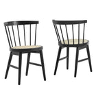 Modway - Lykke Broche courbée Chaises de salle à manger Ensemble de 2 - Noir-Ensemble de 2 chaises de salle à manger