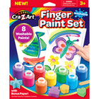 Cra-Z-Art - Ensemble de peintures à doigts lavables - 8 couleurs par ensemble - 2 ensembles-Chaque ensemble comprend de la peinture lavable, du papier et des éponges en forme !