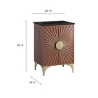 Modway - Daylight 24" Vanette de salle de bain - Noyer noir-Bois massif de manguier