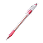 Pentel – Stylos à bille rechargeables R.S.V.P – pointe moyenne – rose – paquet de 36-Le corps transparent permet de voir la réserve d'encre