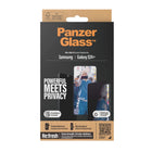 PanzerGlass - Protecteur d'écran de confidentialité pour Samsung Galaxy S24 Plus - Noir-Repousse l'huile et l'eau, réduisant les traces d'empreintes digitales ainsi que la saleté, gel désinfectant et lotion pour les mains