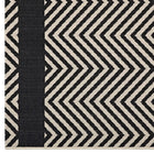 Modway - Optica Chevron avec bordures d’extrémité intérieures et extérieures Tapis de 5 pi l x 8 pi L - Noir et beige-Polypropylène 100% doux