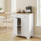 HOMCOM - Buffet 26,8 po L avec rangement - blanc-L’étagère réglable à trois niveaux répond à divers besoins de rangement 
