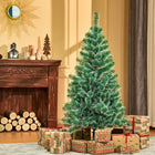 HOMCOM - Arbre de Noël Artificiel 5 Pieds Intérieur Décoration Cadeau Noël avec Support Métallique-Fabriqué en PET, qui offre des années d'utilisation 