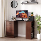 HOMCOM - Bureau d'ordinateur avec rangement - 47,25 po L x 19,25 po l x 28,25 po H - noyer-Couleur : Noyer 
