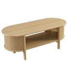 Modway - Cadence Table basse - Chêne-Glissades de pied ajustables sans marquage