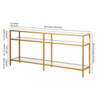Hudson&Canal - Console Sivil 64" L - Laiton-8