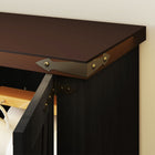HOMCOM - Armoire de cuisine style ferme 71 po - noir-Couleur : Noir, Marron Foncé 