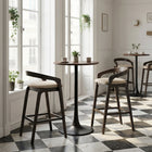 Zuo - Troy Tabouret de bar - Gris tourterelle/Espresso - Ensemble de 2-Assemblage requis