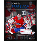 Frameworth - Carey Price Canadiens de Montreal collage de carriere - impression encadree - 19 po l x 23 po H-Sous licence officielle de la LNH et de l'AJLNH mettant en vedette Carey Price - laureat du trophee Vezina et du trophee Hart en 2015 et medaille d'or olympique avec l'equipe du Canada