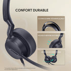 Casque compatible Teams Yealink UH42 - Casque pour téléphone et ordinateur - Certifié Microsoft Teams  - Noir-Plage de réponse en fréquence du haut-parleur : 20 Hz - 20 kHz