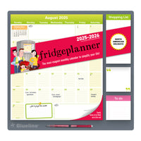 Blueline - 2025-2026 Calendrier Magnétique Fridgeplanner - 14 po x 13-1/2 po - Anglais-17 mois, août 2025 à décembre 2026