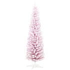 HOMCOM - Arbre de Noël artificiel crayon avec branches floquées de neige-Luxuriant de conseils qui donnent une apparence saine et naturelle  