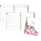 AT-A-GLANCE - Agenda scolaire hebdomadaire/mensuel Badge floral 2026-2027 - 11 po H x 8 1/2 po l - multicolore - bilingue-Reliure à double spirale