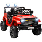 Qaba - Voiture camion pour enfants 12V avec télécommande, portes ouvrables - rouge-Le UTV pour enfants 12V possède deux moteurs, offrant 60 minutes d'autonomie 