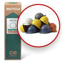 TerraCycle - Boîte zéro déchet pour casques de protection - Moyenne-Utilisez cette boîte pour recycler tous les casques de sécurité industriels et les casquettes de protection.