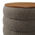 Modway - Mezzo Manche Tissu Boucle Ottoman de stockage - Caillou-8