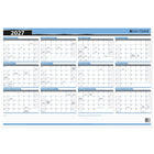 Day-Timer - Planificateur mural flexible effaçable vertical/horizontal 2027 - 23 7/8 po H x 36 po l - bleu - bilingue-Des illustrations propres et lumineuses ideales pour tout espace de travail avec une surface effaçable