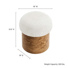 Modway - Breeze Boucle Tapis Ottoman - Burl d’ivoire-Rembourrage en mousse dense