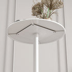 HOMCOM - Table de bar ronde pour 2, assemblage facile pour bar à domicile, cocktail, bistrot - blanc-Couleur : Blanc 