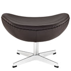 Modway - Glove Cuir Ottoman - Brown-Base en aluminium finie miroir