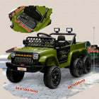 Qaba - Voiture RC électrique pour enfants 12V 7A avec commutateur 4WD/2WD - vert-Trois vitesses réglables avec télécommande pour une surveillance en toute sécurité 