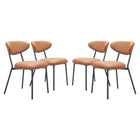 Zuo - Rorun Chaise de salle à manger - Brun - Ensemble de 4-Assemblage requis
