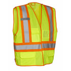 Forcefield - Gilet détachable Deluxe à 5 points, citron vert, petit/moyen-Ruban rétroréfléchissant en configuration fluorescente contrastée de 4"