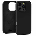 Blu Element - Coque Silicone avec MagSafe pour iPhone 16 Pro Max - Noire-Bords relevés pour protéger la caméra et l’écran