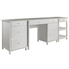 Winsome Wood Delta, ensemble de bureau à domicile 3 pièces - blanc-Ensemble de bureau à domicile