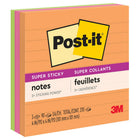 Post-it - Feuillets super collants, collection Coup de pouce, 4 po x 4 po, 90 feuillets/bloc, 270 feuilles, paquet de 3-Les Feuillets super collants Post-it offrent deux fois plus d’adhérence