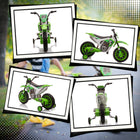 Aosom - moto tout-terrain électrique pour enfants 12v, moto ride-on à batterie - vert-Fonctionne par simple pression sur la poignée 