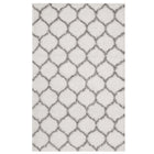Modway - Solvea Treillis marocain Tapis 5 pi l x 8 pi L Shag Area - Ivoire et Gris-Tapis marocain à treillis shag
