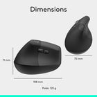 Logitech - Lift Left Souris Ergonomique Verticale - Graphite-10
