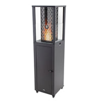 EnerG+ - Outdoor Floorstanding Wood Pellet Patio Heater with Fan-Conçu pour fonctionner efficacement aux pellets, offrant une solution de chauffage durable et écologique.