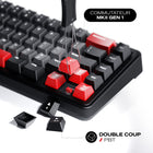 Cybeart - Akula 65 Clavier De Jeu Compact 65 Sans Fil Tri-Mode Rgb - Blanc-Interrupteurs Cybeart MK I Gen 1 pré-lubrifiés avec une course d’activation de 1,5 mm et une durabilité de 60 millions de frappes pour une précision rapide. La technologie N-Key Rollover complète avec anti-ghosting à 100 % garantit l’enregistrement précis de chaque frappe
