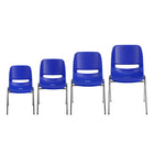 Flash Furniture - Chaise coquille marine ergonomique et empilable de la série HERCULES avec hauteur de siège de 16 po.-Siège - coquille ergonomique en plastique marine