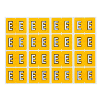 Oxford – Étiquettes alphabétiques compatibles Datafile, « E », jaune, paq./240 -Assignez des lettres spécifique aux sections de classement individuelles