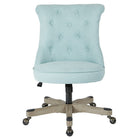 Chaise de bureau Hannah capitonnée, Menthe-Sans accoudoirs
