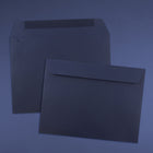 JAM Paper - Enveloppes texturées format livret, 9 x 12 po, bleu marine, 100 par paquet-Ouverture : livret