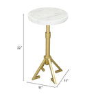 Zuo - Maurice Table d’appoint - Blanc/Or-6