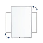 Quartet Tableau magnétique effaçable à sec classique Nano-Clean - 3 pi x 2 pi - cadre alu argent-Le matériel de montage inclus vous permet d’installer facilement le tableau horizontalement ou verticalement